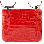 Constance 18 Red Shiny Alligator