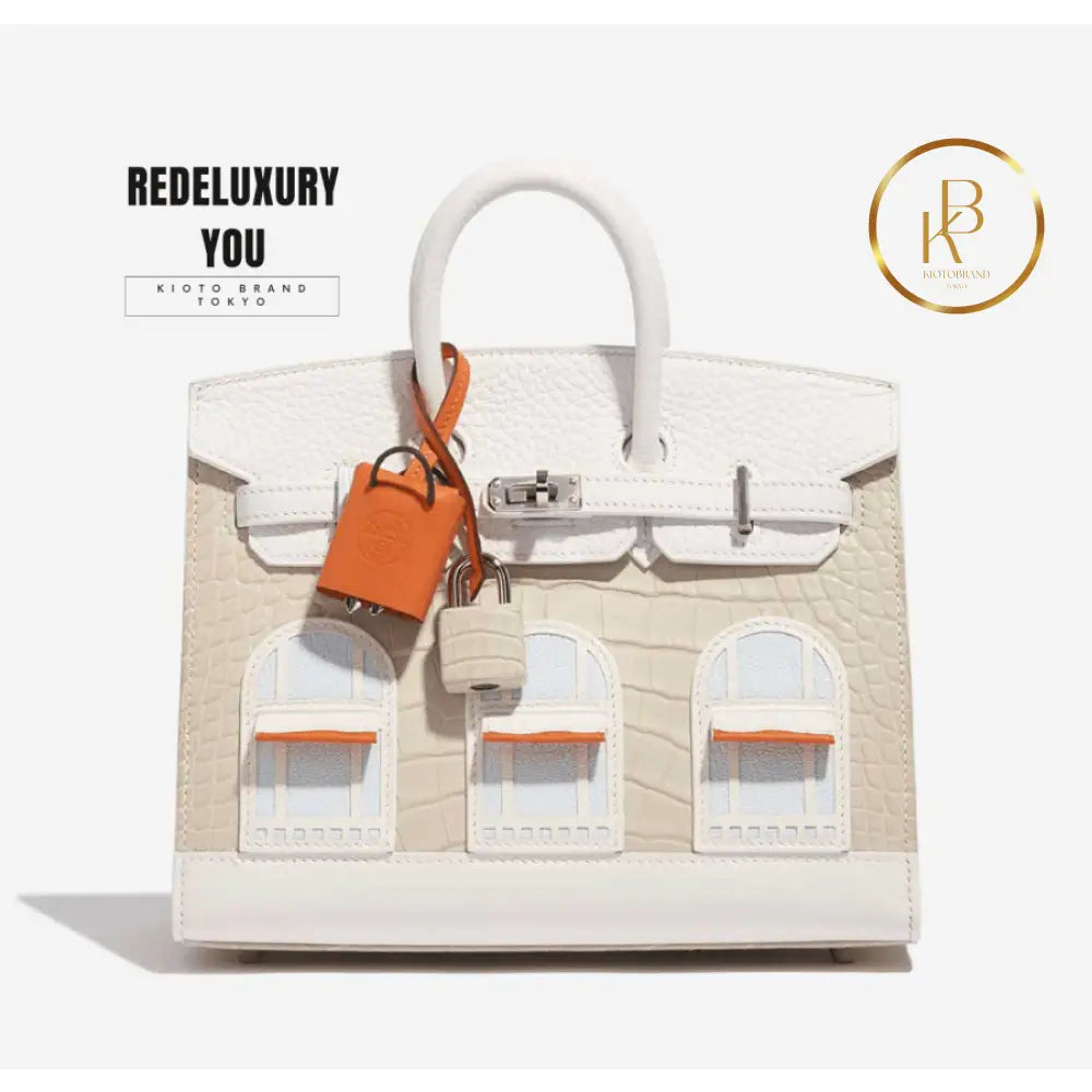 Birkin 20 Faubourg Matte Alligator White Handbags