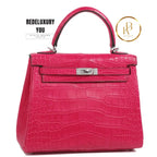 Kelly 25 Framboise Matte Alligator