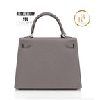Kelly 25 Etain Tin Grey Sellier