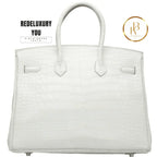 Birkin 35 Silver Nuage Alligator