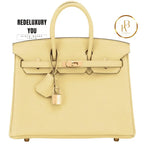 Birkin 25 Jaune Poussin Yellow Ghw