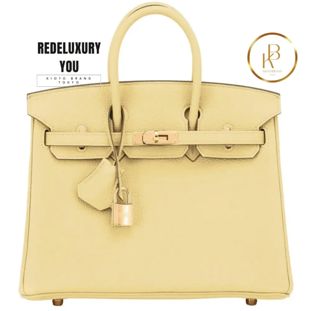 Birkin 25 Jaune Poussin Yellow Ghw