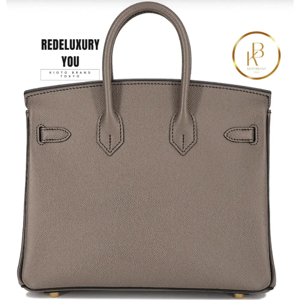 Birkin 25 Etain & Black Epsom (Special Order)