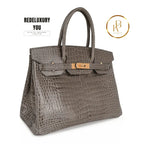 Birkin Hss 30 Gris Tourterelle / Blue Sapphire Porosus