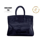 Birkin 35 Dark Blue Crocodile