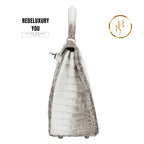 Kelly 25 Matte Niloticus Crocodile Himalaya With Diamonds Palladium Hardw