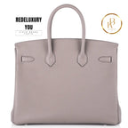 Birkin 35 Gris Asphalt Togo