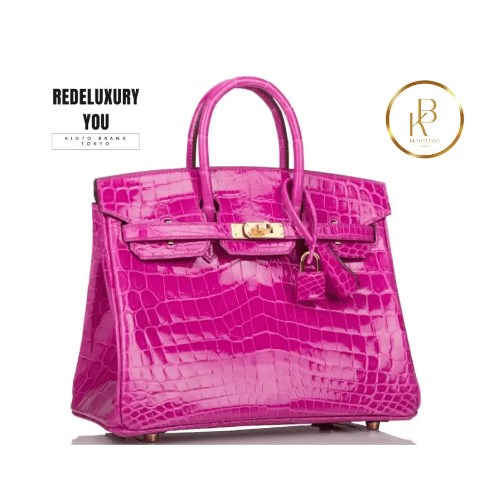 Birkin 25 Rose Scheherazade Niloticus Crocodile