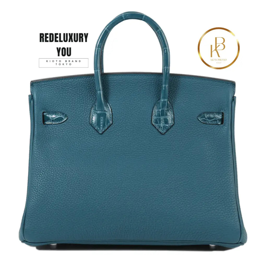 Birkin 25 Touch Nile Croc Vert Bosphore Togo (Limited Edition)