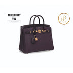 Birkin 25 Touch Matte Prunoir Alligator & Raisin Togo