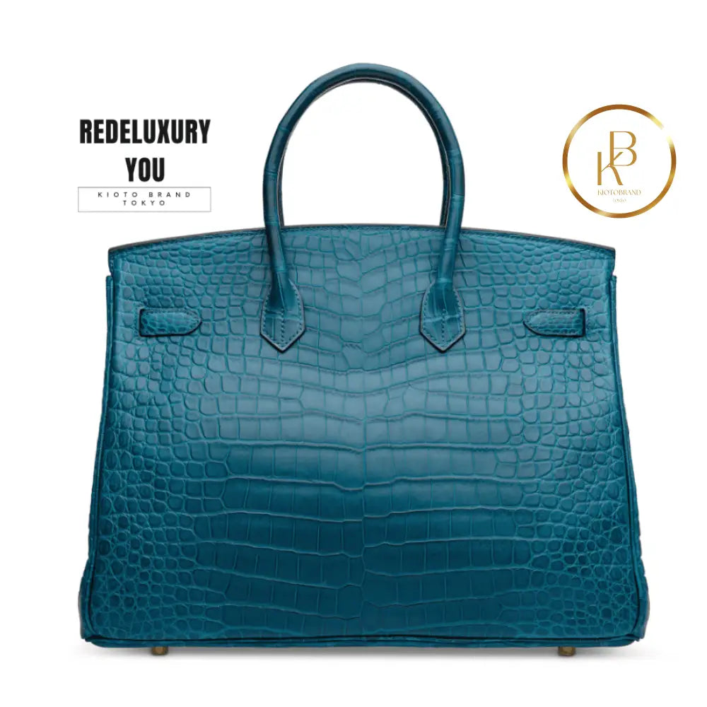 Birkin 35 Matte Colvert Porosus Croc