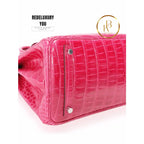Birkin 30 Pink Crocodile Leather