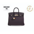 Birkin 25 Touch Matte Prunoir Alligator & Raisin Togo