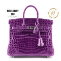 Birkin 25 Violet Niloticus Crocodile
