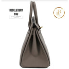 Birkin 25 Etain & Black Epsom (Special Order)