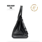 Birkin 30 Black Swift Palladium