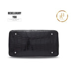 Birkin 35 Shiny Black Porosus Croc