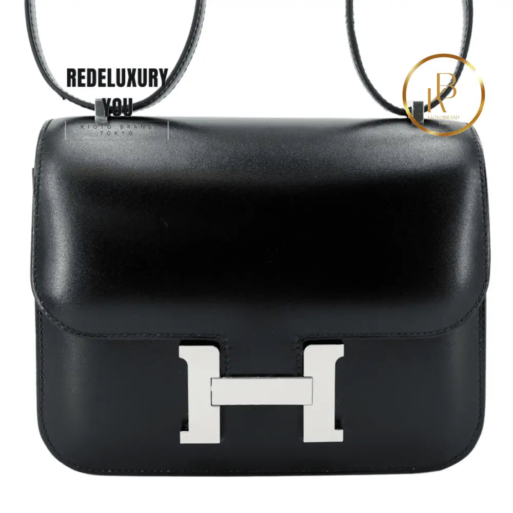 Constance Mini 18 Black Box Calfskin