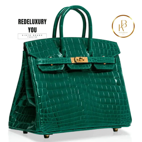 Birkin 25 Emerald Crocodile