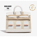 Birkin 20 Faubourg Matte Alligator White Handbags
