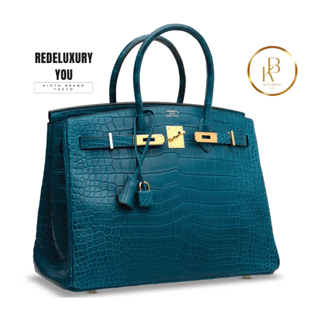 Birkin 35 Matte Colvert Porosus Croc