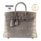 Birkin 25 Ombre Lizard Palladium Hardware