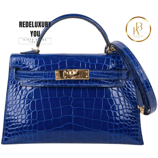 Kelly 20 Sellier Mini Blue Electric Alligator