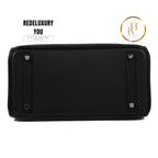 Birkin 30 Black Vache Liegee Palladium