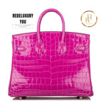 Birkin 25 Rose Scheherazade Niloticus Crocodile