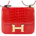 Constance 18 Red Shiny Alligator