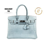 Birkin 30 Bleu Ciel Croco Niloticus