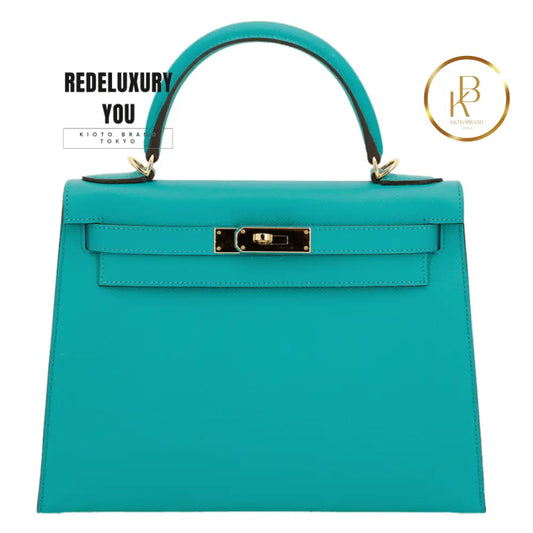 Kelly 28 Sellier Bleu Paon (Special Order)