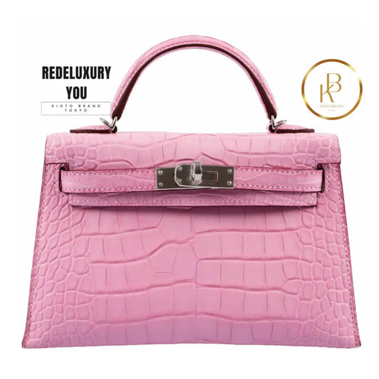 Kelly 20 Mini Ii Sellier 5P Bubblegum Matte Pink Alligator