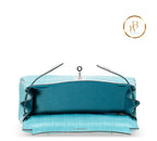 Kelly 28 Retourne Matte Bleu Cyr Alligator Palladium handbags