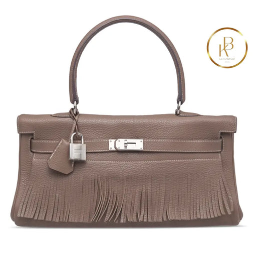 Kelly Fringe Shoulder 40 Clemence Palladium handbags