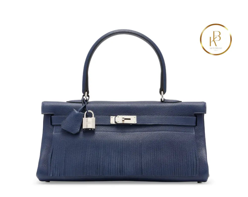 Kelly Fringe Shoulder Bleu de Malte Clemence Palladium handbags