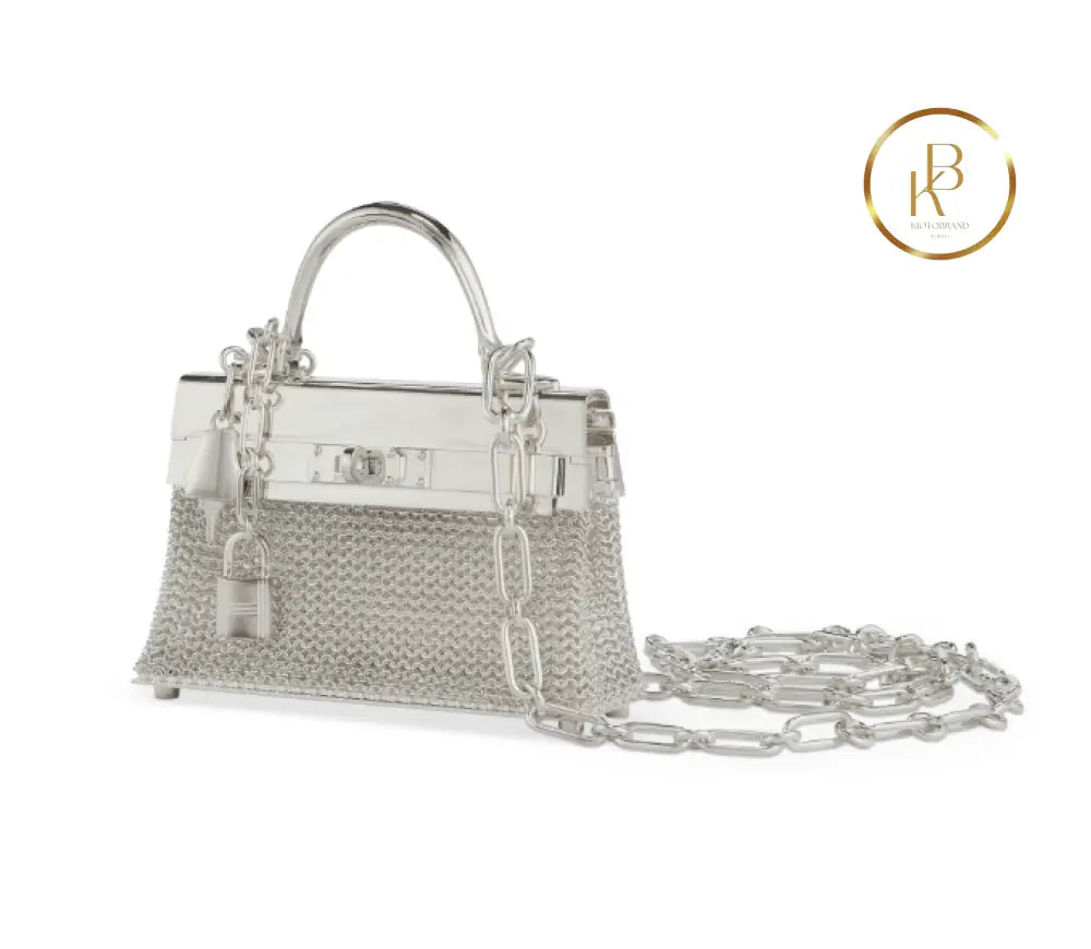 Kelly Sac Mini Bijou D’Argent Sterling Silver handbags