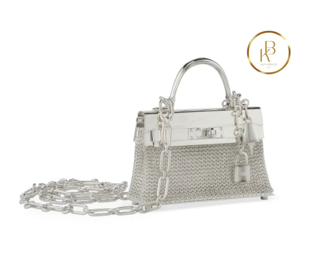 Kelly Sac Mini Bijou D’Argent Sterling Silver handbags