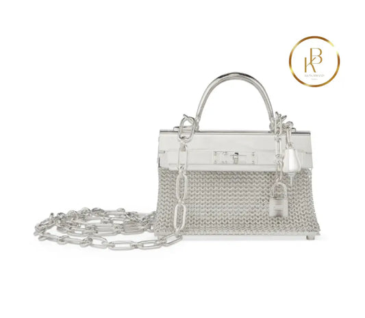 Kelly Sac Mini Bijou D’Argent Sterling Silver handbags